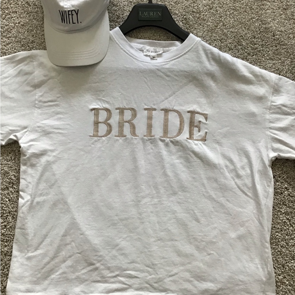 White Bride T-Shirt Hat included